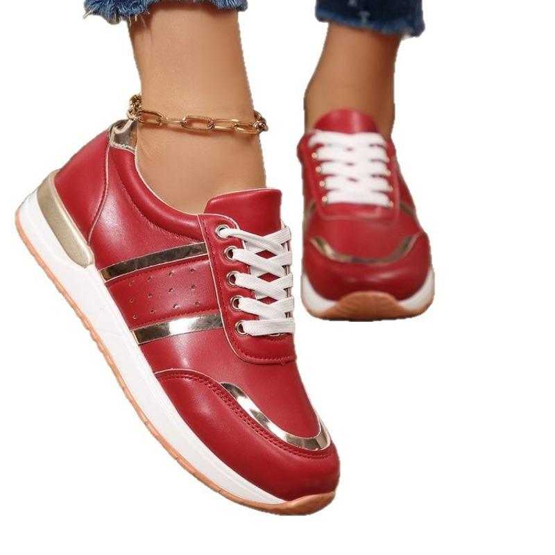 Women's Plus Size Thin-Strap Thick Platform Sneakers Euro-American Fashion Versatile Casual New Autumn Winter