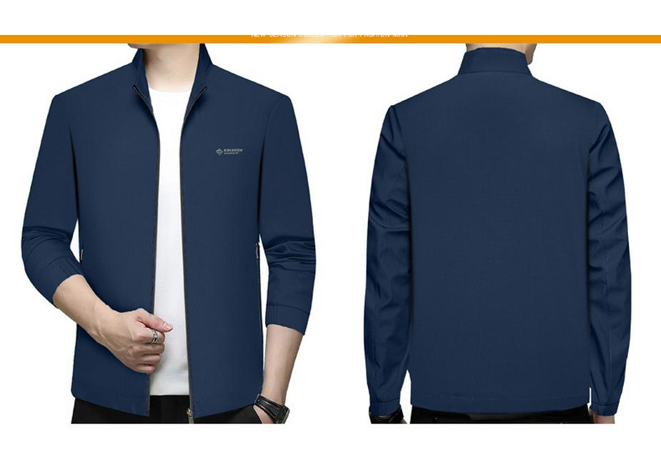 Men's 2024 Spring/Summer Korean Style Stand Collar Jacket - Casual, Business, Solid Color, Versatile, Trendy Top.