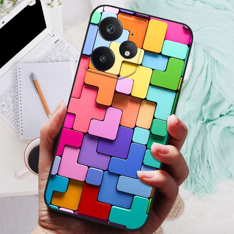 Pro Realme Neo7 Pouzdro Měkký Silikonový Kryt Černý Nárazník TPU Pro Realme Neo 7 Pouzdro Neo7 5G Funda Pouzdra na Telefon Matný Zadní Kryt