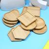 Simple Bamboo Coasters Retro Handmade Heat Insulation Non-slip High Temperature Coaster Table Decoration and Accessories