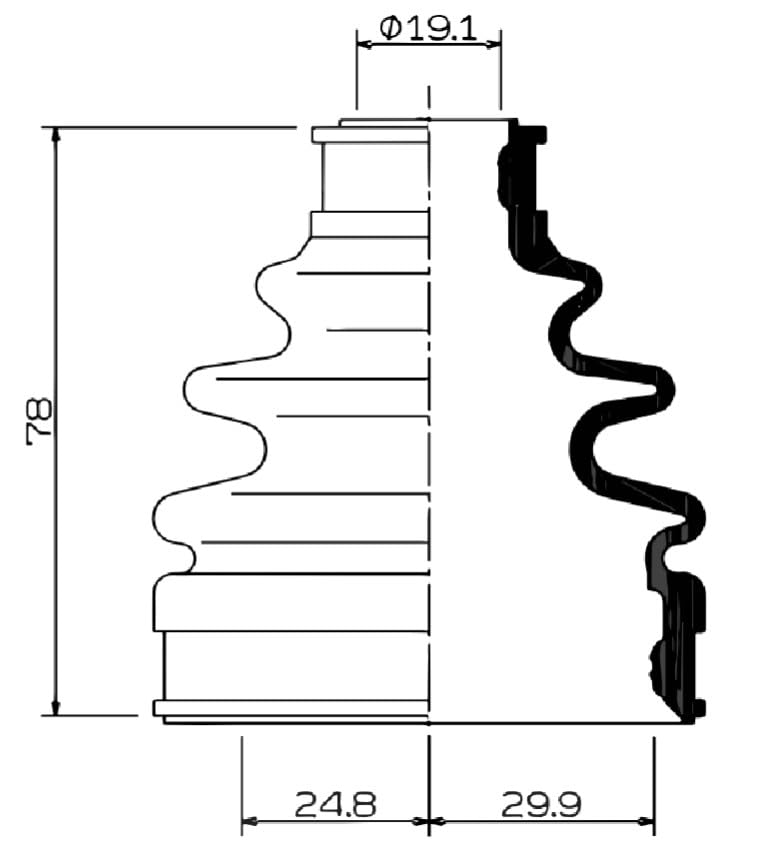 Seiken Drive Shaft Boots Model Number: 600-00200