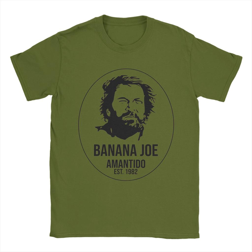 Banana Joe Bud Spencer Graphic Print T Shirt for Unisex Women  Pure Cotton  Tee Shirt Clothing
