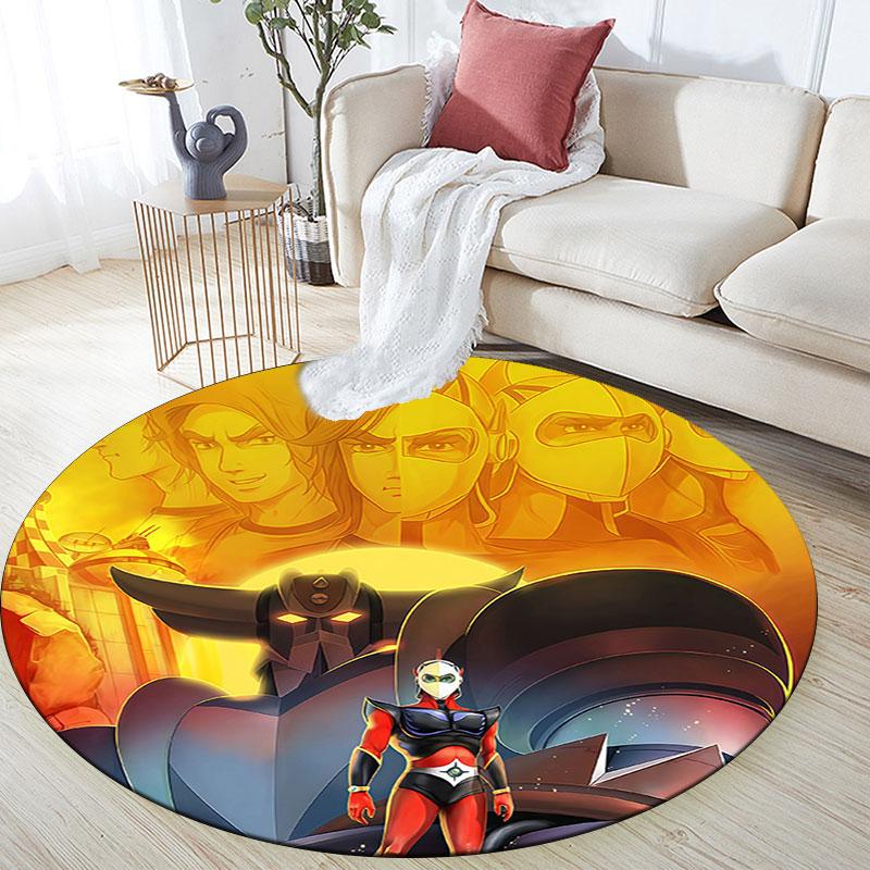 Grendizer,Round Area Rug,Carpet Rug for Living Room Bedroom Sofa Playroom Decor,Non-slip Floor Mat