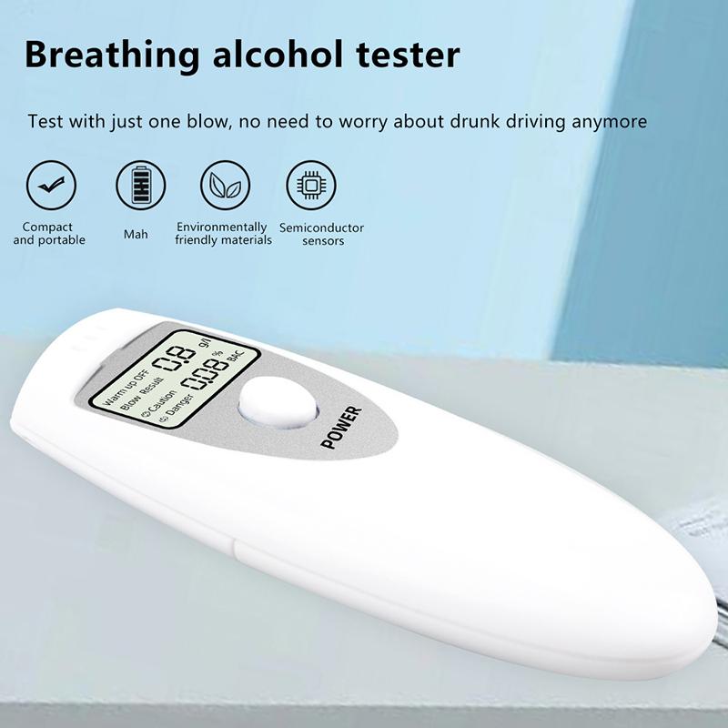 Portable Breath Alcohol Analyzer No Contacted Digital Alcohol Tester Breathalyzer Detector Alcohol Detection Lcd Screen