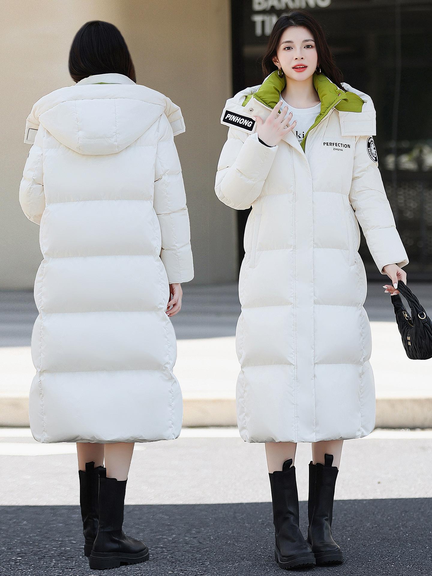 

Zhuya Women s 2025 Mid-Length Over-Knee Down Jacket, 95% White Duck Down, 345g, Thick and Warm Extra Large