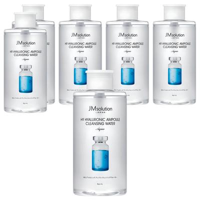 JM Solution H9 Hyaluronic Ampoule Cleansing Water Aqua, 850ml, 6 Pcs