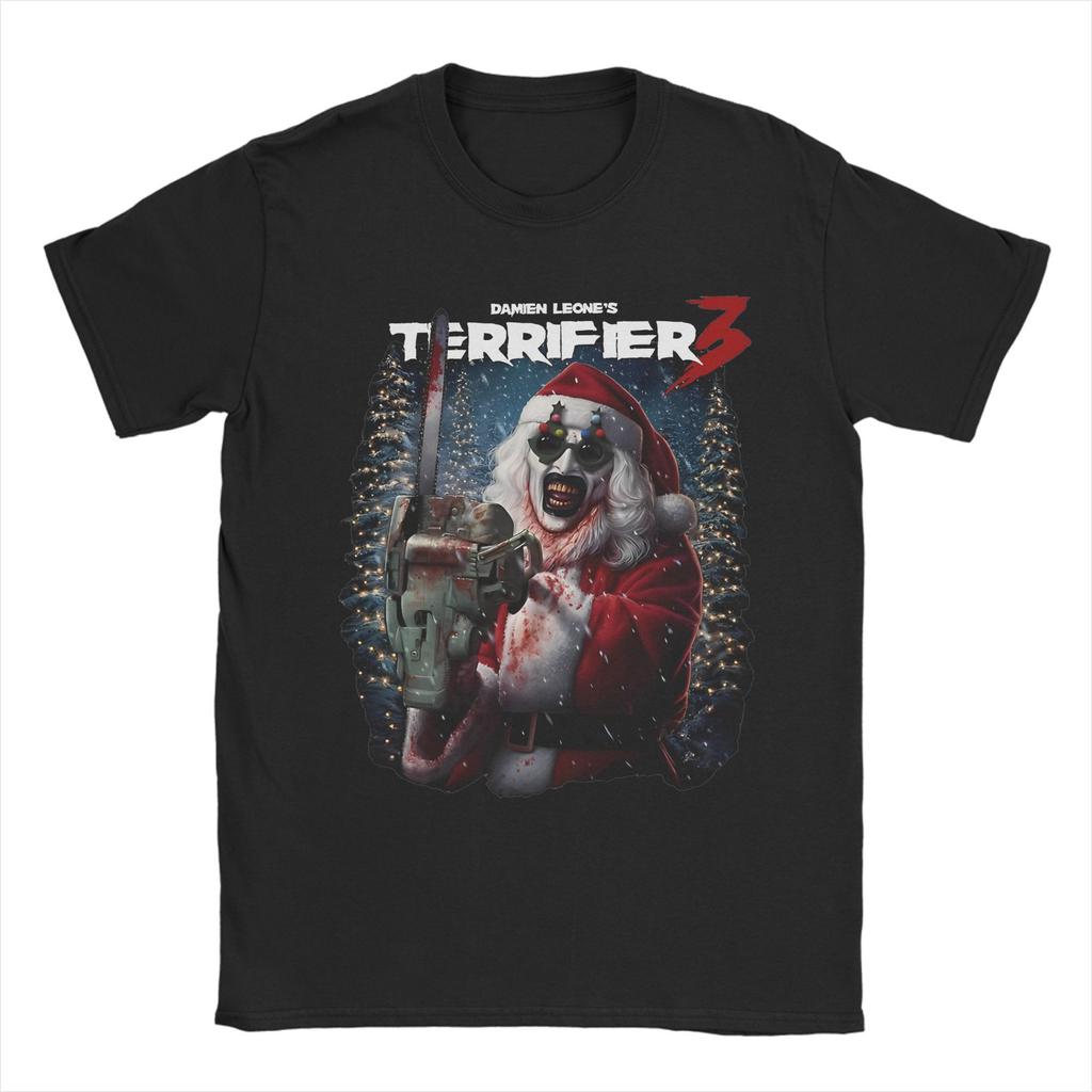 Terrifier Art The Clown T Shirt Men Women 100% Cotton Vintage T-Shirt Round Neck  Tees Short Sleeve Clothes Gift