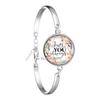 Neues Mode-Bibelvers-Armband Handgefertigtes Glasarmband Schriftzitat Schmuck Christliches Geschenk für Frauen Männer