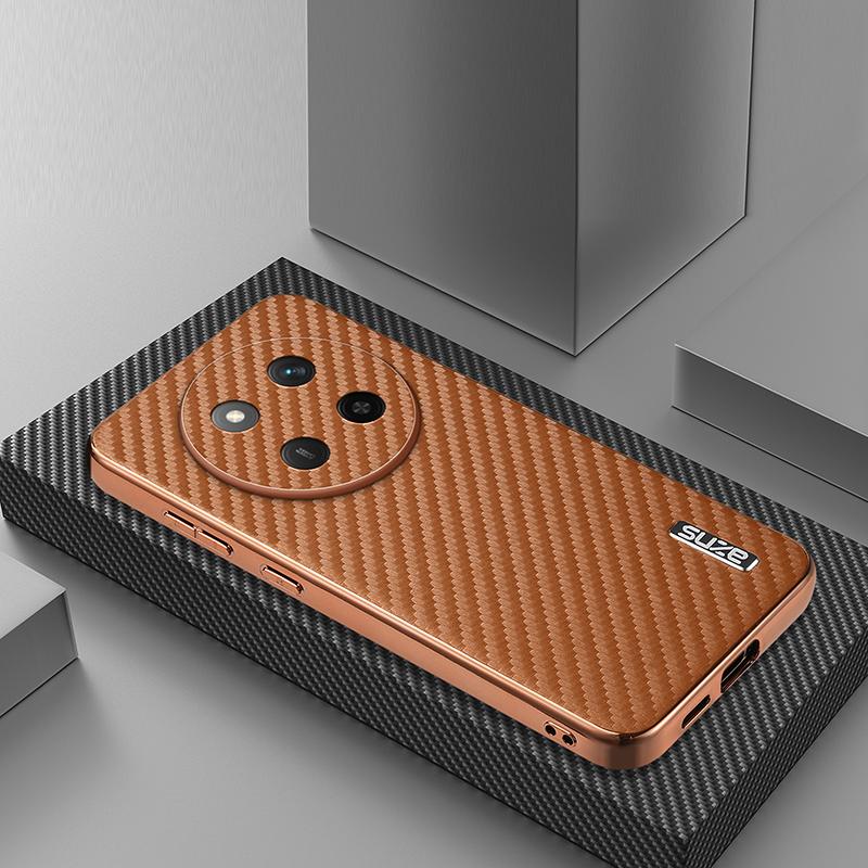 Etui Dla Xiaomi POCO X7 Luksusowe PU Platerowane Włókno Węglowe Ochronne Tylne Etui Dla Xiaomi POCO X7 5G Pełne Pokrycie Obudowa Telefonu