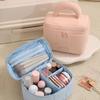 Portable Travel Soft Cosmetic Bag Women's Handheld Shower Kit Organizer Waterproof Makeup Brush Storage Pouch