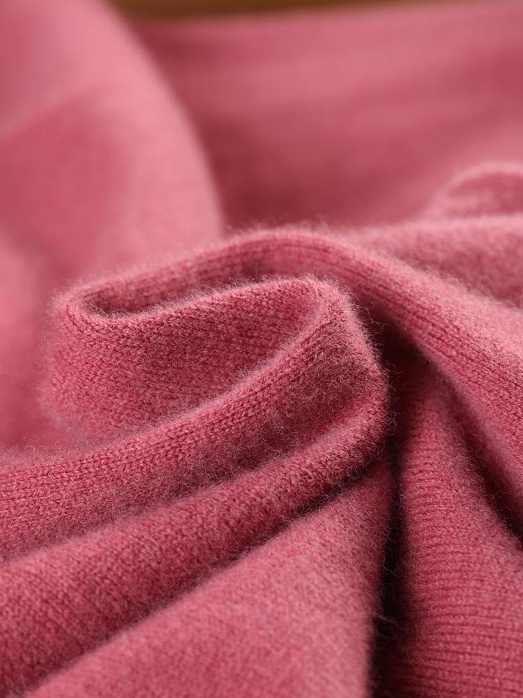 Men's Casual Autumn & Winter 100% Pure Wool V-Neck Loose Knit Sweater