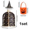 Moerstar Halloween Witch Costume Set, 3-Piece Set for Kids, Includes Cape, Hat, and Pumpkin Bag, Unisex, Perfect for Halloween, Christmas, Parties,