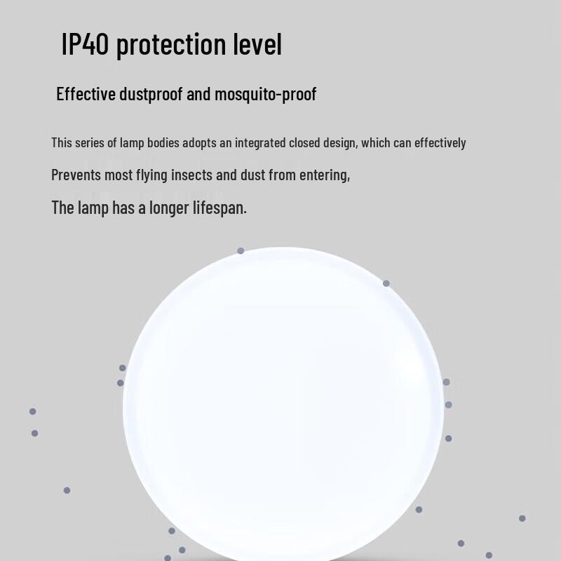 NVC LED IP40 Three-Proof Round Ceiling Light (24W, Cool White)