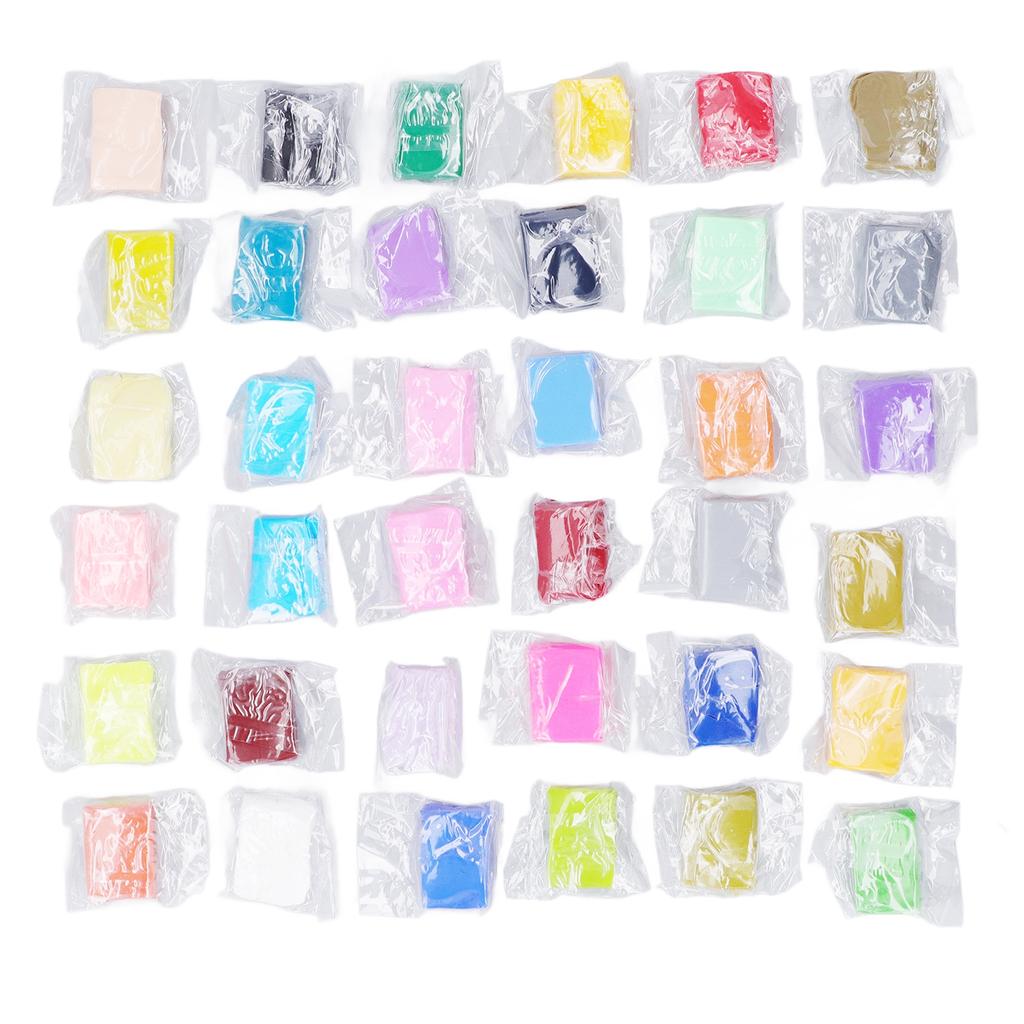 Polymer Clay Handcraft DIY Colored Clay High Ductility Plasticity Molding Clay with Tutorial for Over 3 Years Old Kids