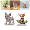 Dog Acrylic Sign Home Decor Indoor Outdoor Puppy Plate 2D Flat Acrylic Ornament for Holiday Christmas Xmas Festival Living Room