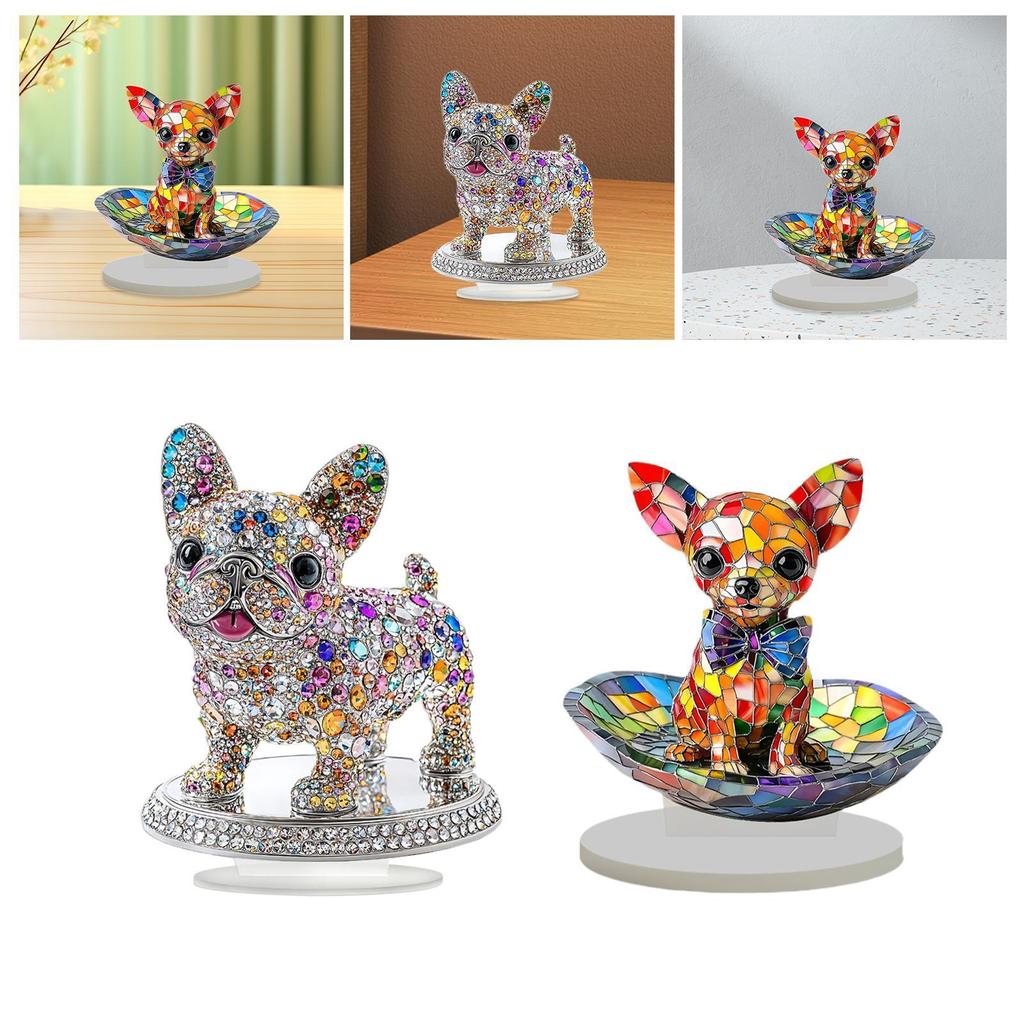 Dog Acrylic Sign Home Decor Indoor Outdoor Puppy Plate 2D Flat Acrylic Ornament for Holiday Christmas Xmas Festival Living Room
