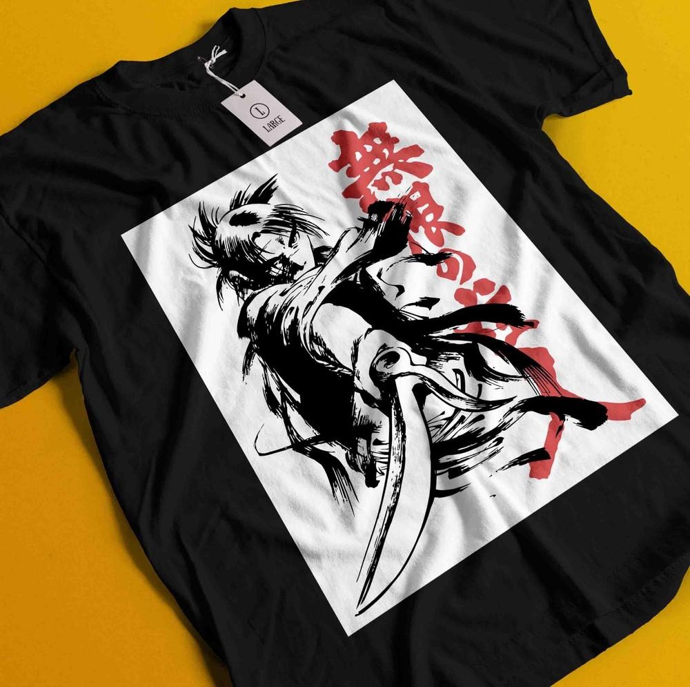 

Samurai Warrior T-Shirt Japanese Katana Sword Graphic Tee Streetwear Unisex Top 4XL