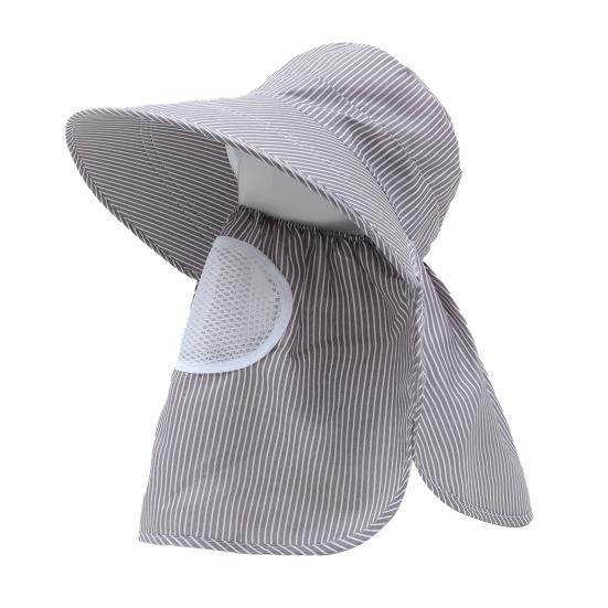 

Велосипедний капелюх Зонт для обличчя Захист шиї Широкі поля Дихаюча протиковзаюча гумка проти УФ-променів Жіноча кепка Садівництво на відкритому повітрі Головний убір сірий