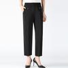 Women's Middle Aged Pants Plus Size Thin High Waiste Elastic Loose Straight Pants Female Casual Trousers