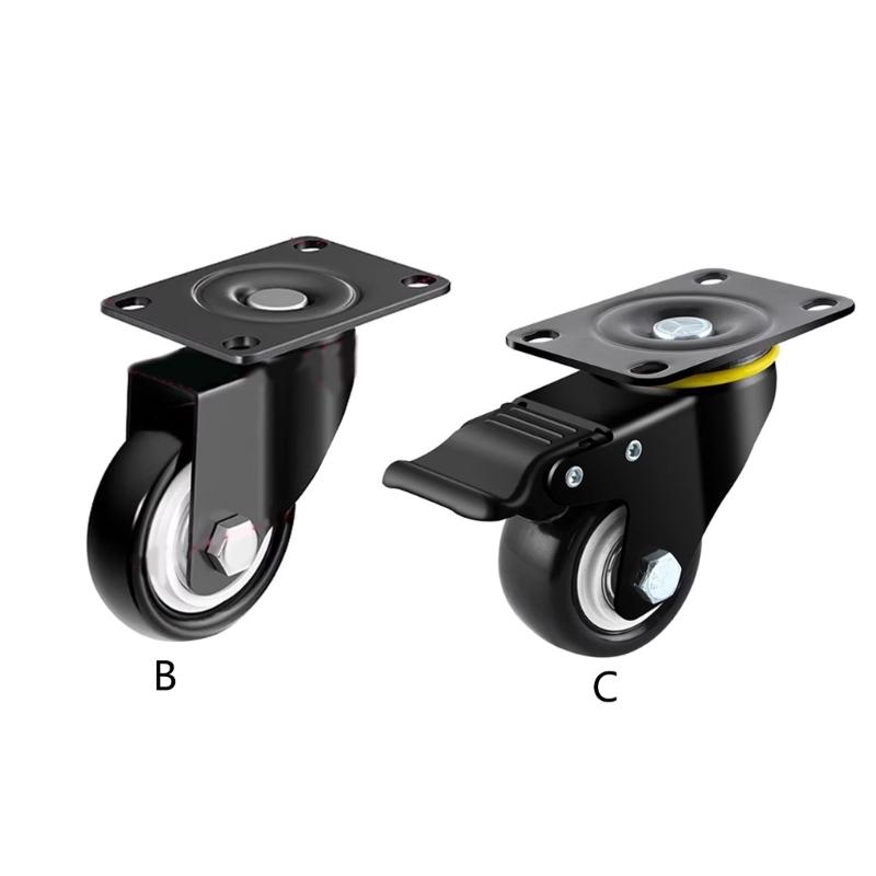 Universal Wheels Universal Wheels with Swivel Lock Strong Load Capacity Polyurethane Wheels Smooth Rolling for Furniture
