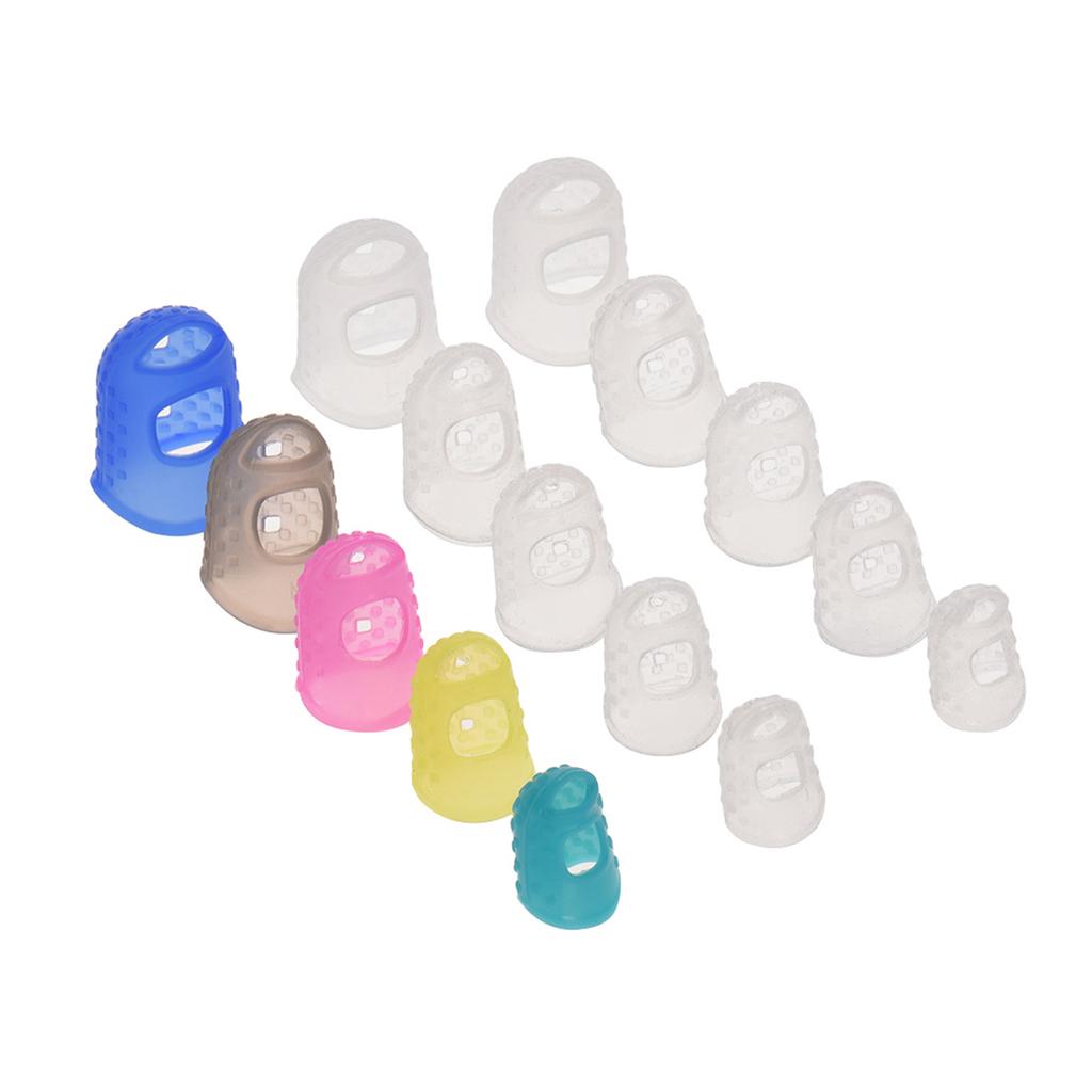 Guitar Accessories Kit Includes 15pcs Silicone Guitar Finger Protectors + 10pcs Guitar Picks for Acoustic Guitar