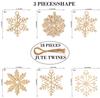 Inkdotpot 18pcs Christmas Ornaments, Unfinished Wooden Laser Cutouts Tree/Bell Shaped Embellishments Hanging Ornament