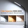 Clamp on Lamp, LED Desk Lamp, 18W, 3000 LMS, 3 Color Modes, 16 Brightness Levels, CRI>95, 0.5H/1H Timer, Eye-Caring Task Lamp with Remote for