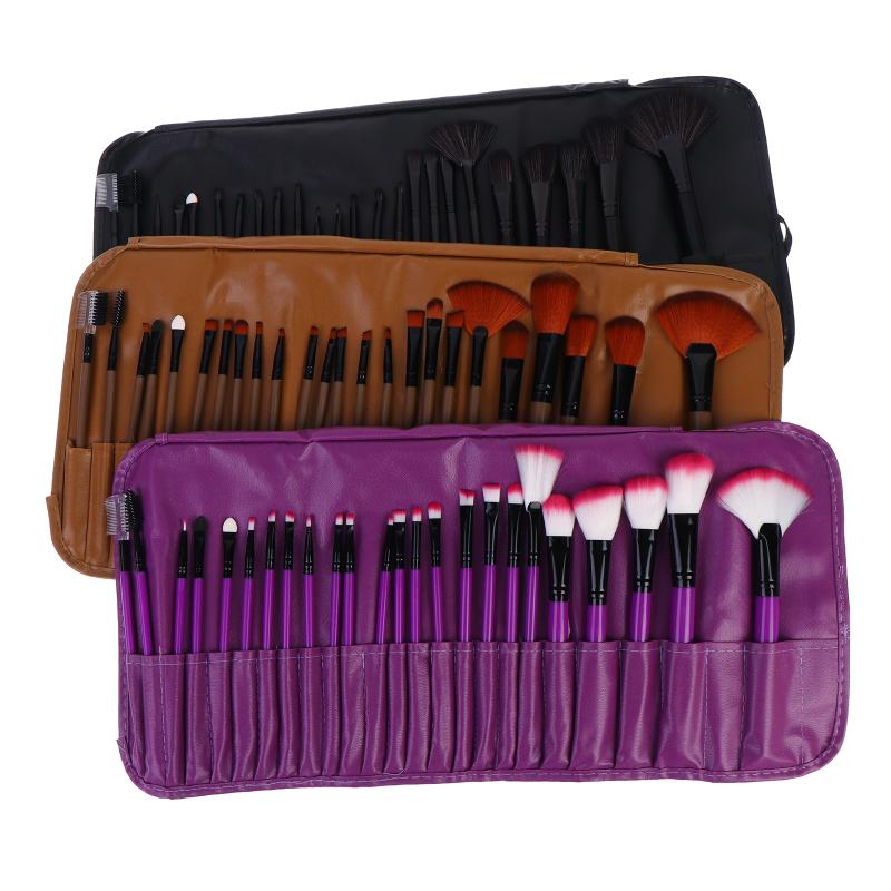 24Pcs Makeup Brush Sets Professional Cosmetics Brushes Eyebrow Powder Foundation Shadows Pinceaux Make Up Tools With Storage Bag