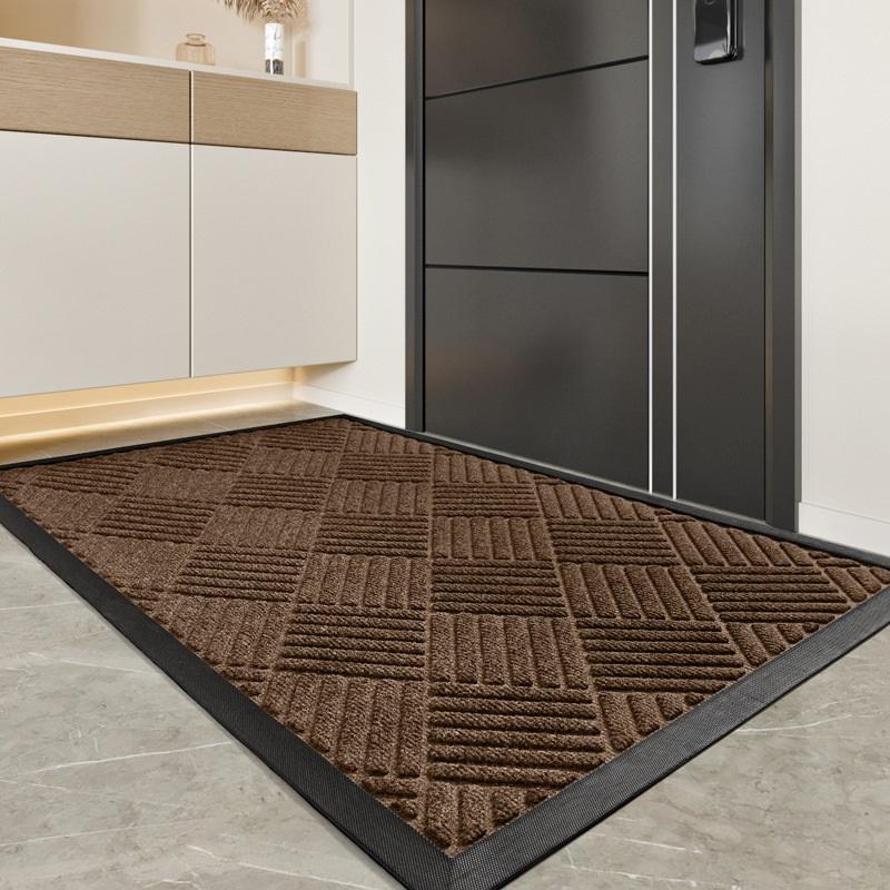 Non-slip Indoor Doormat Rubber Mat Scraper Dustproof Dirt Resistant Home Essential Durable Rubber Mat