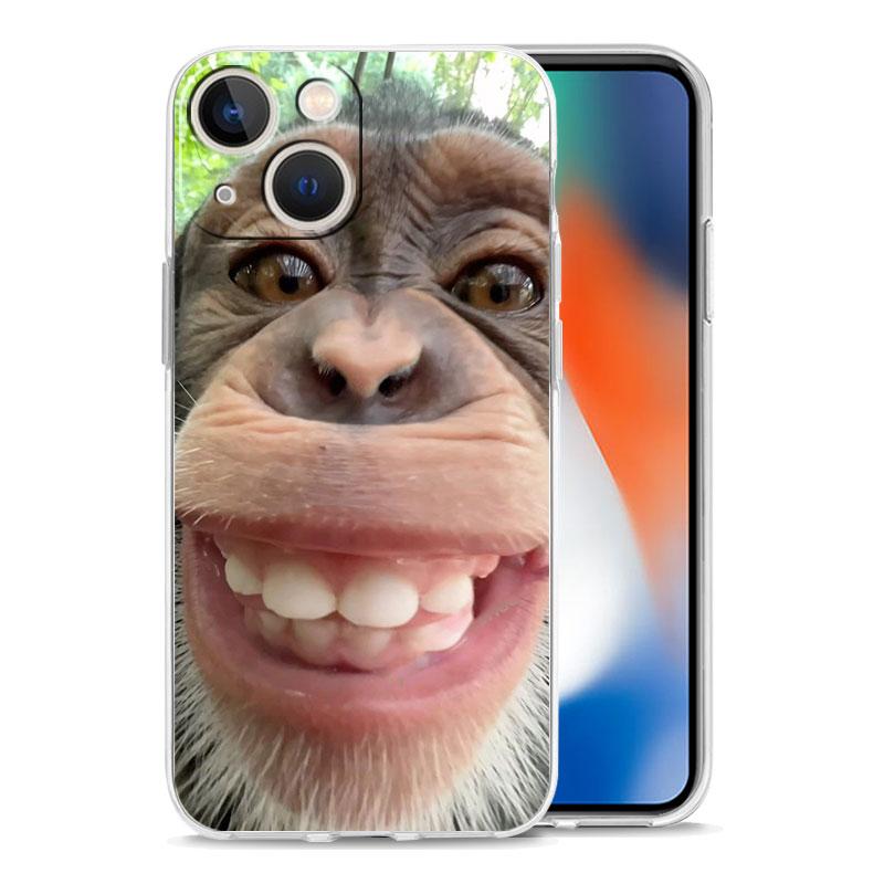 Phone Case For iPhone 18 17 Cases iPhone 18 Air 16 15 12 13 14 Pro Max 15 Plus 16Pro iPhone 1811 Clear Soft Cover Monkey