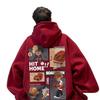Herren Übergroßes Kapuzensweatshirt Lockerer Schnitt Streetwear Pullover Herbst Freizeitjacke