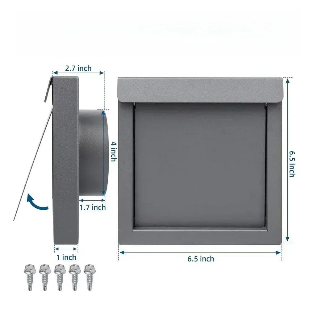 Airflow Enhancement 4 Inch Ventilation Appliance Ventilation 4 Inch Heavy Metal Construction Angled Damper Design