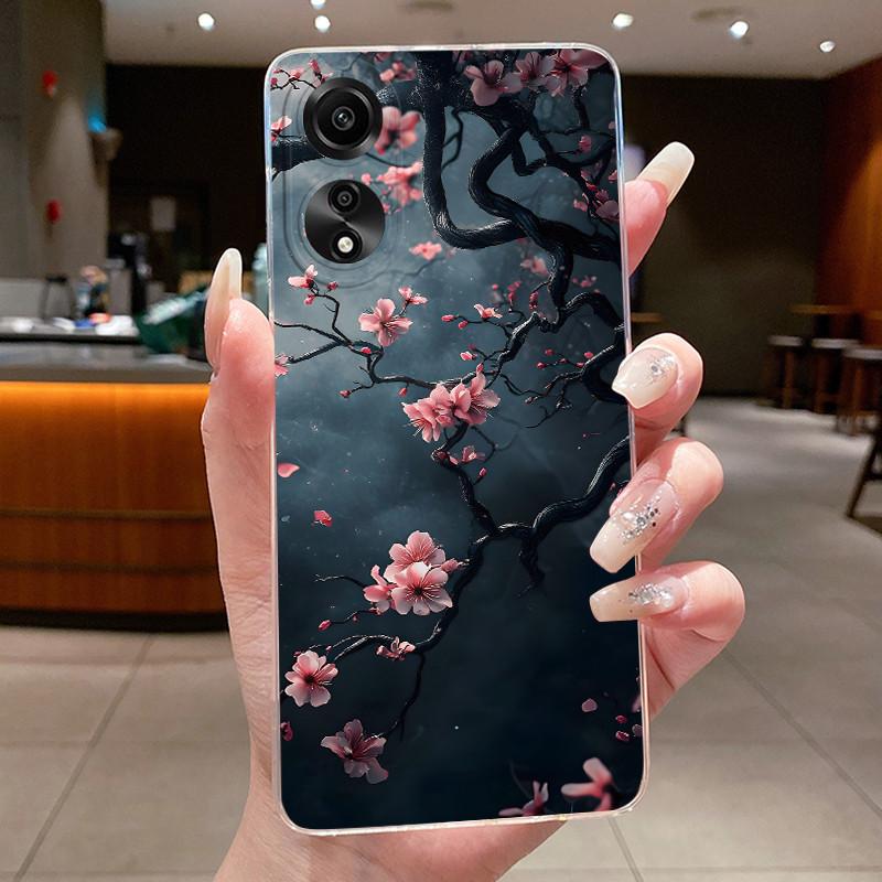 Case For OPPO A78 4G 5G A98 F23 A1X Flower Butterfly Phone Cases For Oppo A98 Soft Silicone Capa Transparent TPU Jelly Cover