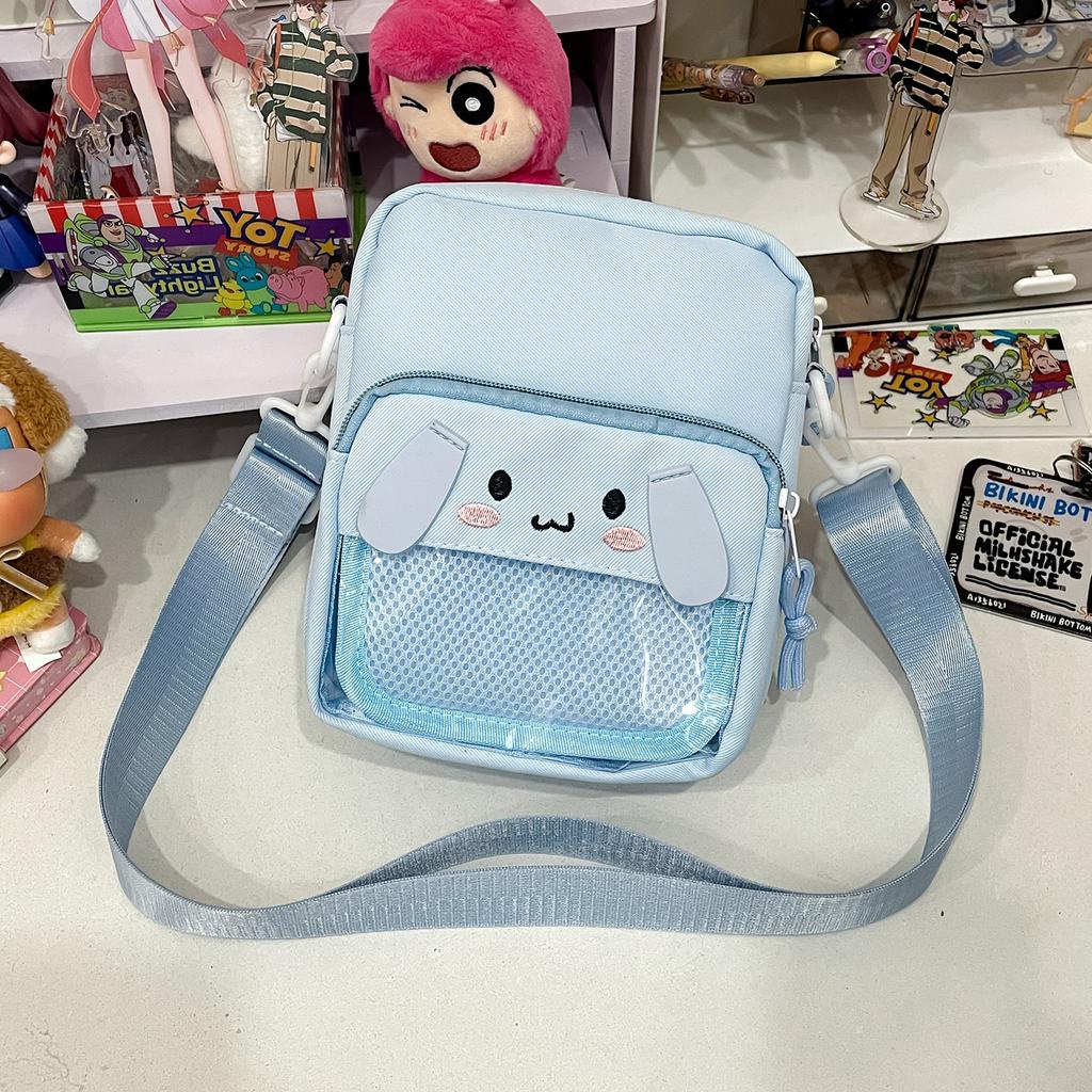 Cute little bag, two-dimensional pain bag, female cartoon, big ears, grain bag, student shoulder bag, crossbody women's bag