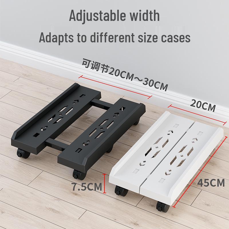 Adjustable Desktop PC Stand with Wheels and Cooling