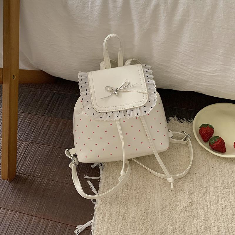 Schoolbag Korean Version of Fashion Age-reducing Ballet Backpack 1011 Spring and Summer New Lace Texture Small Backpack Tide