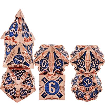 Metall DND Würfelset D20 Polyedrisch Anwenden auf Dungeons and Dragons RPG MTG Rollenspiel Pathfinder Tischspiele Zubehör mit Aufbewahrungsbeutel