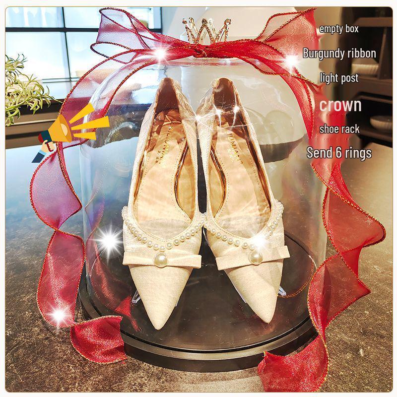 Hidden Wedding Shoe Box Ring Toss Game and Door Blocking Prank Props Set