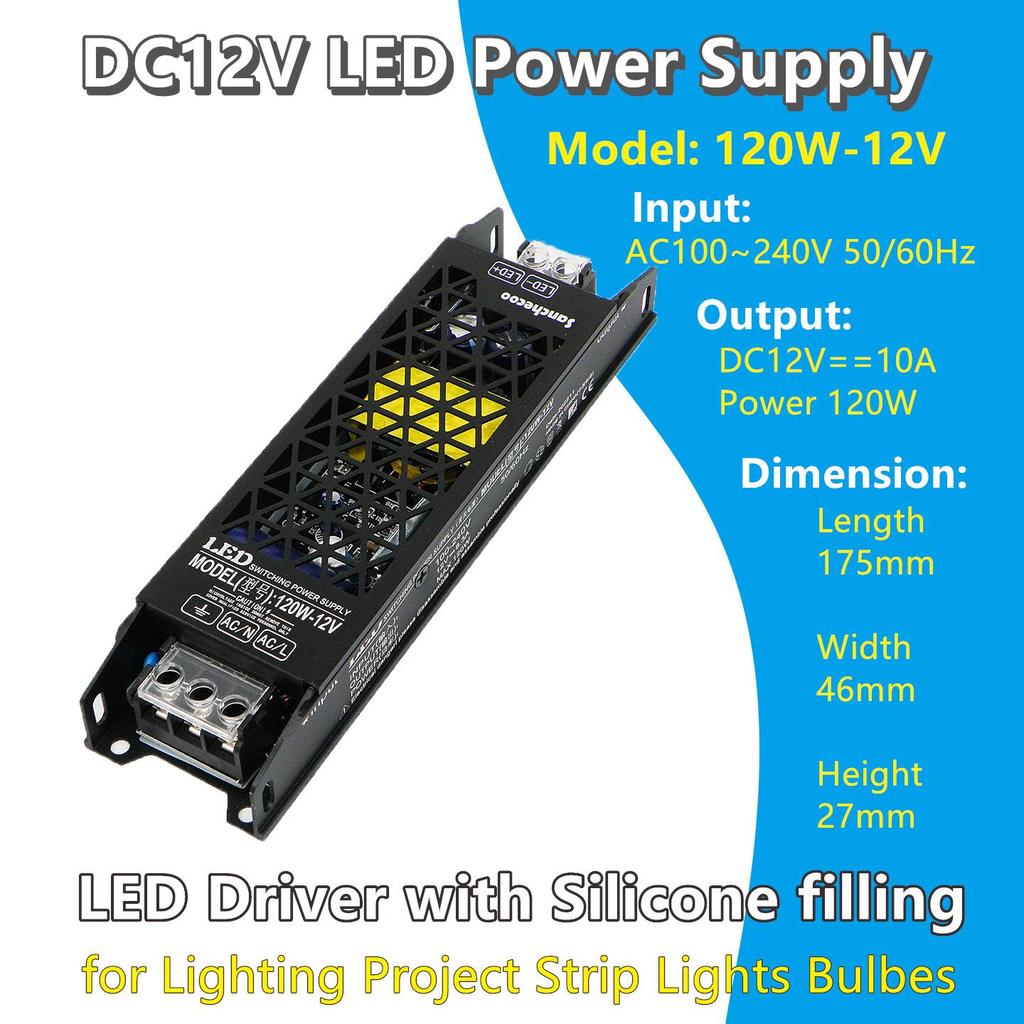 12V LED Driver Power Supply for Strip Lights