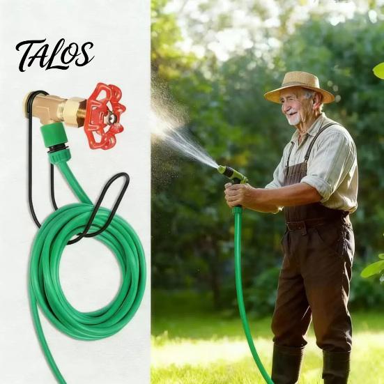 Outdoor Hose Organizer Outside Garden Hanger Rack, Heavy Duty Hanging Water Iron Bracket Holder, No Drill Hook for Yard