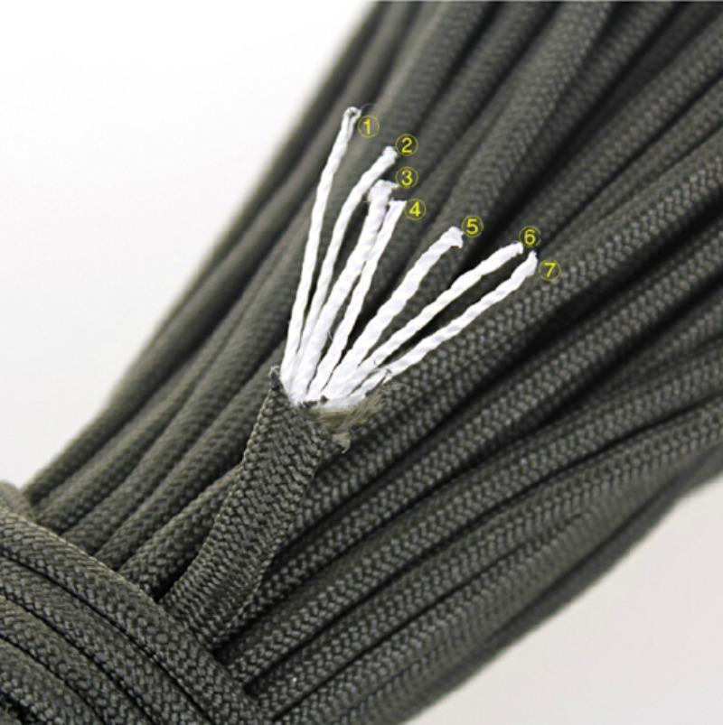 3/10/31M 7-core 4MM Reflective Paracord Rope Tactical Parachute Cord Camping Tent Rope Warning Line Lanyard DIY Bracelet