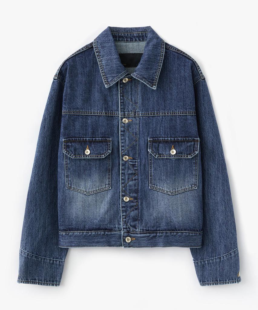 Leumadeu Two-Pocket Washed Denim Jacket - Indigo