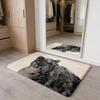 Animal Cool L-leopardS Fun Floor Mat Washable Absorbent Flannel Door Mat Non-Slip Indoor Floor Carpet