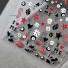 3D Embossed Cherry Nail Art Stickers Self Adhesive Pool Dice Design Manicure DIY Accessories Nail Art Decals for Creative Nail