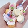 10/100Pcs Kawaii 3D Miniatures Bread Cookies Cake Flatback Resin Cabochon Dollhouse Decoration Diy Embellishments Craft Keychain