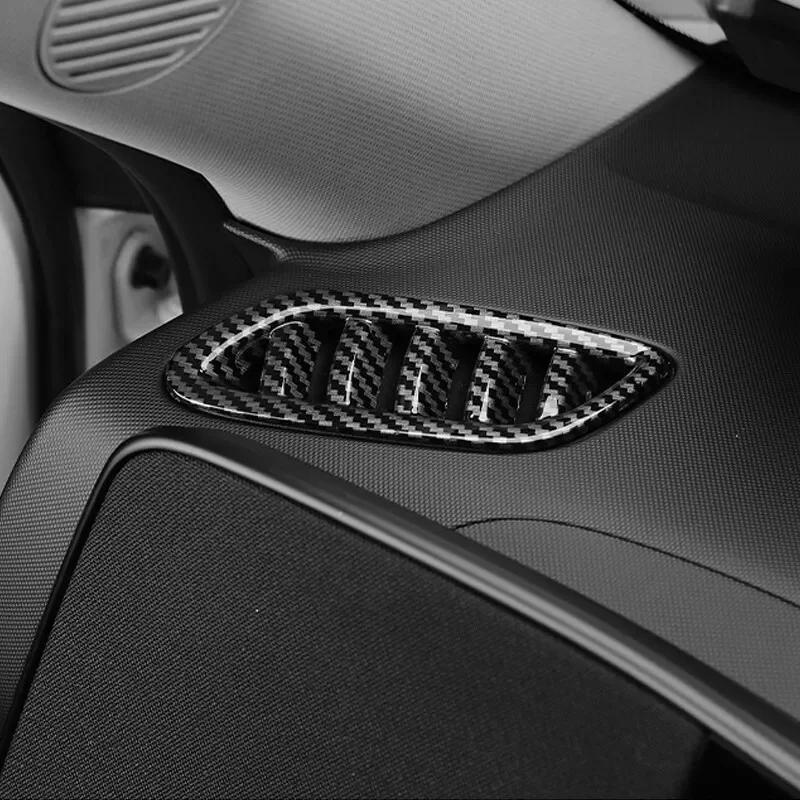 For Hyundai KONA SX2 2026 2026 2pcs ABS Carbon Fiber Car Interior Upper Air Vent Outlet Cover Trim Accessories LHD