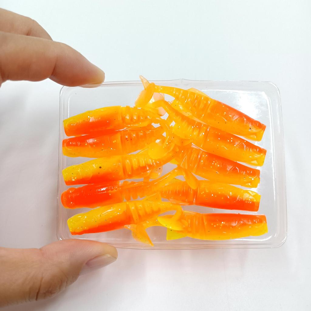 DUODUOYU 10 SZTUK 1,7g 55mm Miękka Przynęta Wędkarska T-tail TPE Luya Miękki Robak Swimbait Przynęta Jigowa Sztuczne Przynęty Sprzęt Wędkarski