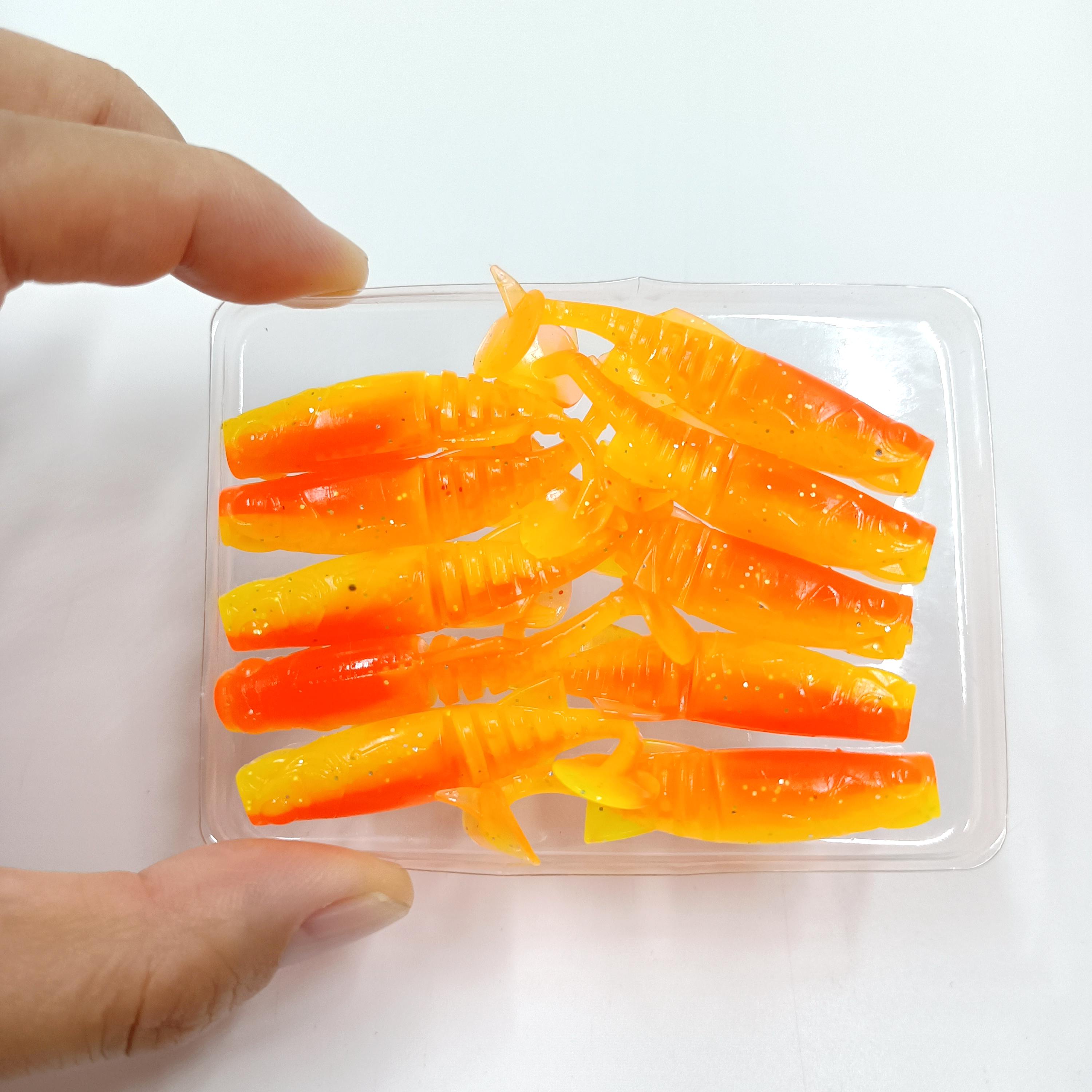 

DUODUOYU 10PCS 1.7g 55mm T-tail Soft Fishing Lure TPE Luya Soft Worm Swimbait Jigging Lure Artificial Baits Fishing Tackle оранжевый