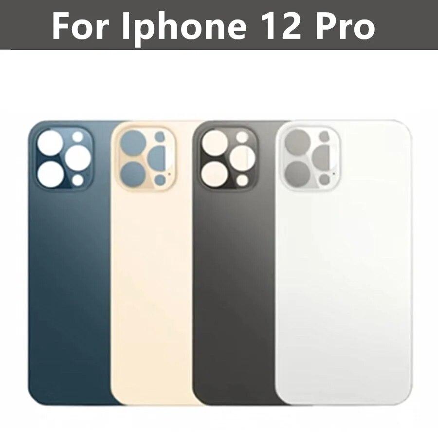 

Крышка аккумуляторного отсека для iPhone 12 Pro, замена задней стеклянной панели, высокое качество с корпусом с логотипом, задние стеклянные детали с большими отверстиями iPhone 12 Pro Black