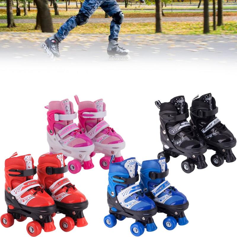 Adjustable Roller Pvc Skates For Kids With Brakes Wheels Safe Design Outdoor